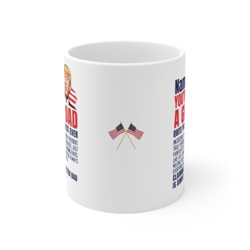 Great DAD Mug Custom Name Funny Coffee Cup 11oz - Image 2