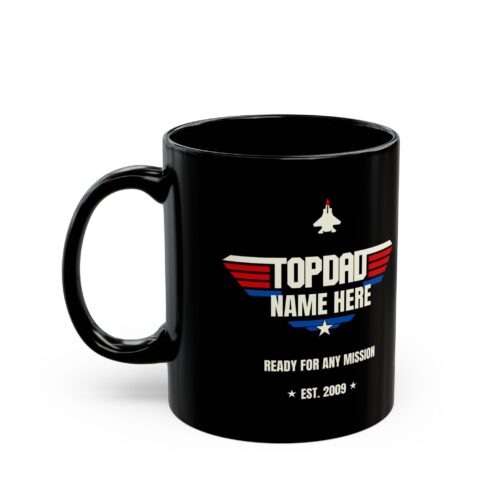 Top DAD Custom Name & Est. Year Mug - Birthday, Fathers Day Coffee Cup, 11 or 15oz - Image 4