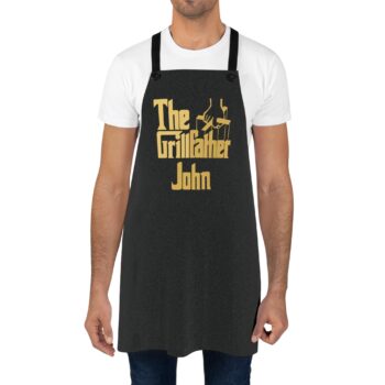 The Grillfather Apron Custom Name - Funny Dads Kitchen Grilling Adjustable 100% Poly