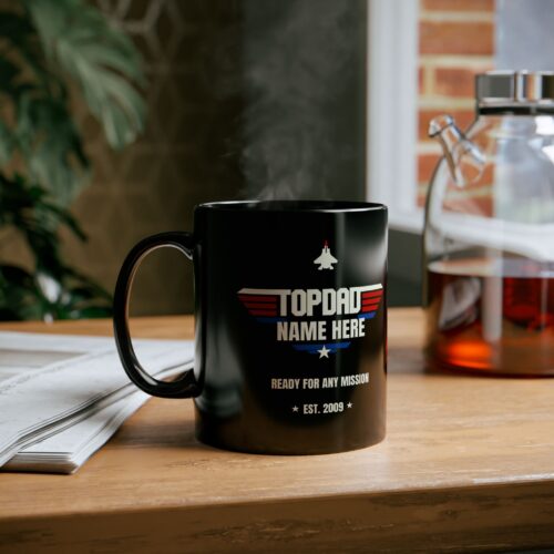 Top DAD Custom Name & Est. Year Mug - Birthday, Fathers Day Coffee Cup, 11 or 15oz - Image 5