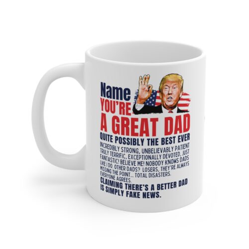 Great DAD Mug Custom Name Funny Coffee Cup 11oz