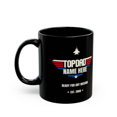 Top DAD Custom Name & Est. Year Mug - Birthday, Fathers Day Coffee Cup - Image 4