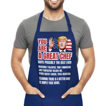 Great Chef Trump Funny Apron  - Gift for Dad, Mom, Grandpa or Friends  2 Pockets - Adjustable - Unisex