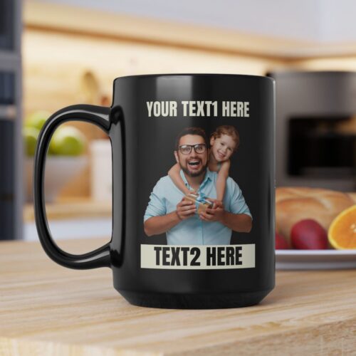 Your Photo & Text Mug - Personalized Custom Gift Coffee Cup - Image 2