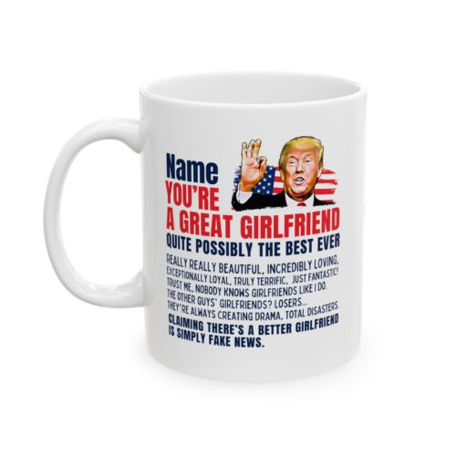 Great Girlfriend & Custom Name - Funny Valentine's Mug 11 or 15oz - Image 5
