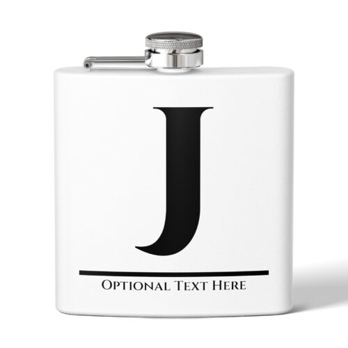 Monogram & Custom Text Stainless Steel Flask, 6oz - Image 3
