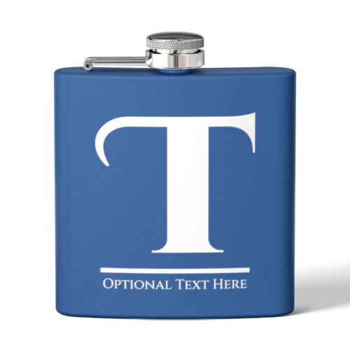 Monogram & Custom Text Stainless Steel Flask, 6oz - Image 5