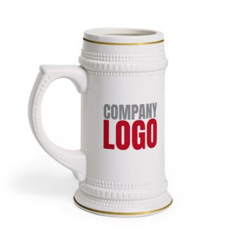 Company LOGO & Qr code Custom Beer Stein - Large Mug 22oz