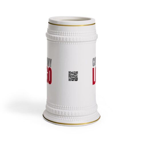 Company LOGO & Qr code Custom Beer Stein - Large Mug 22oz - Image 2