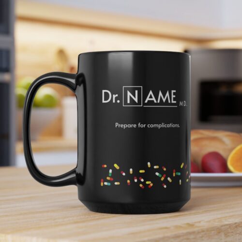 Personalized Dr. Name  Mug - Doctor Custom Gift - Medical Text Coffee Mug 11oz, 15oz - Image 3