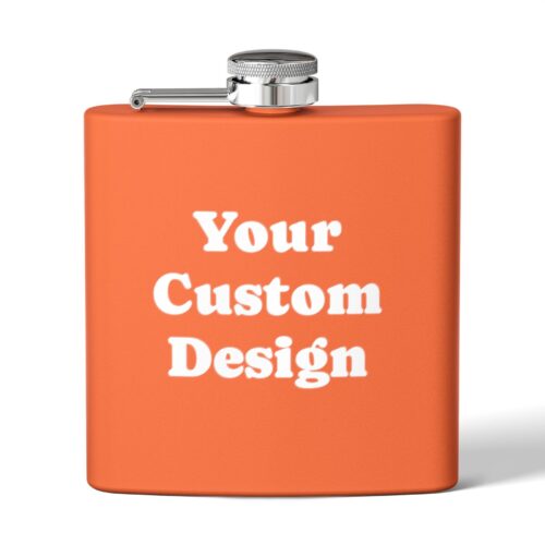 Your Custom Design - Personalized Stainless Steel Flask, 8 colors, 6oz - Image 7
