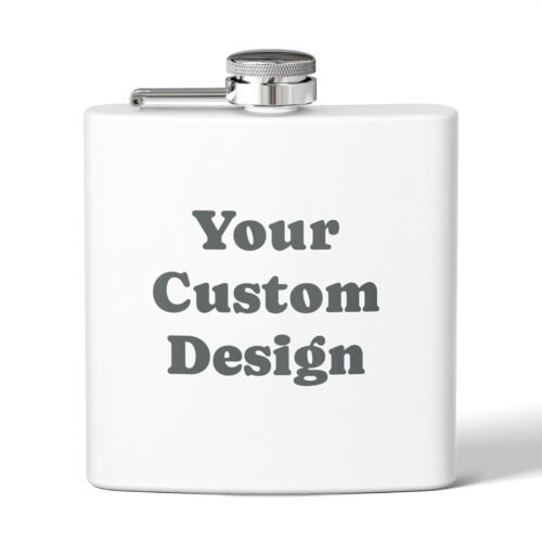 Your Custom Design - Personalized Stainless Steel Flask, 8 colors, 6oz - Image 6