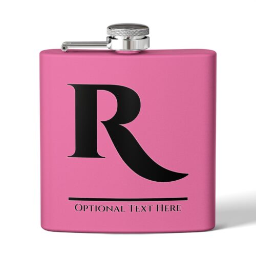 Monogram & Custom Text Stainless Steel Flask, 6oz - Image 8