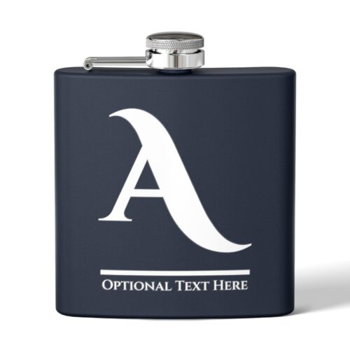 Monogram & Custom Text Stainless Steel Flask, 6oz - Image 6