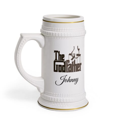 The Godfather & Custom Name Beer Stein - Large Mug 22oz
