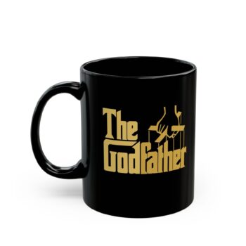 The Godfather & Custom Back Text -  Black Coffee Mug