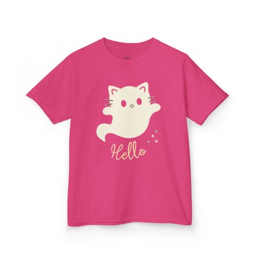 Kitty T-shirt Kids Heavy Cotton Tee - 5 sizes - Image 2
