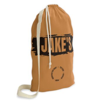Laundry Bag & Custom Name - Modern Brown - 2 sizes
