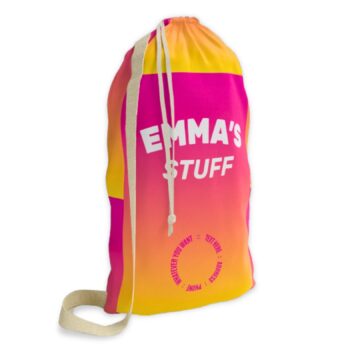 Laundry Bag & Custom Name and Text - Colorful Pink - 2 sizes