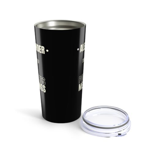 Funny Coworker Tumbler Custom Name  – Meeting Survivor Office Cup – “[Name], Survivor of Pointless Meetings” – 20oz - Image 2