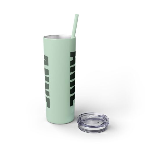 Slim Tumbler & Custom Name with Lid and Straw - Glossy Skinny Cup 20 oz - Image 6