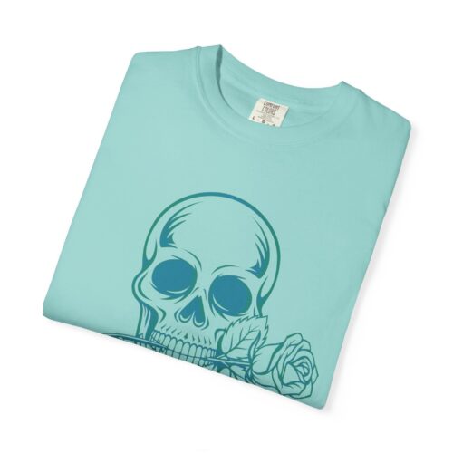 Skull & Rose T-shirt - Washed Colors - Premium Cotton - Unisex Tee All Sizes - Image 6