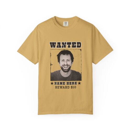 Wanted T-shirt, Custom Photo & Text - Premium Cotton Tee - All sizes - Image 8