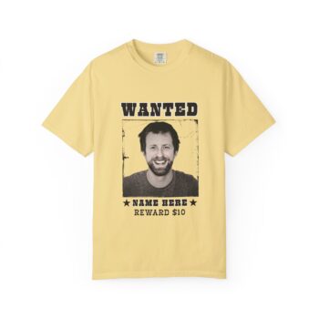 Wanted T-shirt, Custom Photo & Text - Premium Cotton Tee - All sizes