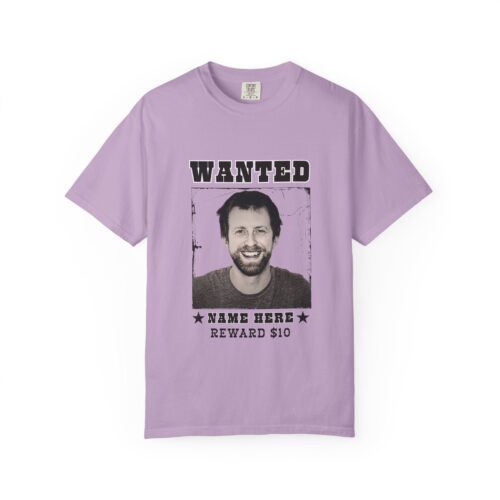 Wanted T-shirt, Custom Photo & Text - Premium Cotton Tee - All sizes - Image 3