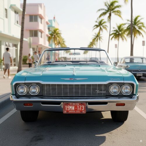 Custom Florida Vintage Car License Plate – Red Vanity Tag – Personalized Metal Plate  – 12" × 6" for Front of Car or Garage - Image 5