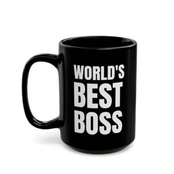 World's Best Boss Mug Custom (Your Office Logo) Personalized Coffee Cup 11, 15oz
