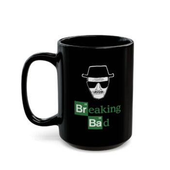 Breaking Bad Coffee Mug  & Custom Name and back Text - Walter White Funny Cup Black 11, 15oz