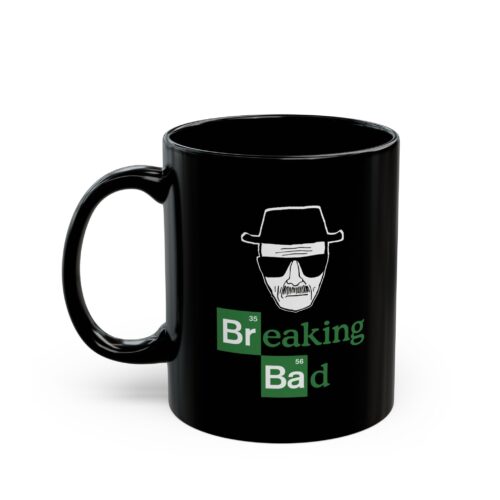 Breaking Bad Coffee Mug  & Custom Name and back Text - Walter White Funny Cup Black 11, 15oz - Image 5