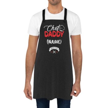 Chef Daddy Cooking Apron Custom Name  - Father's Day Personalized Gift for Dad - Adjustable