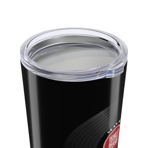 Custom QR Code Vinyl Record Tumbler – Personalized URL Music Playlist Cup with Lid – Upload Your Link to Songs,  20oz - Image 3