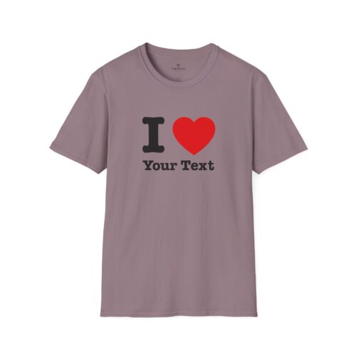 I LOVE (Your Text) Custom T-shirt – Vintage inspired by I LOVE NY – 7 Colors and S to 4XL Sizes - Image 11