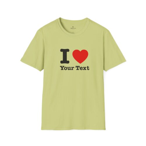 I LOVE (Your Text) Custom T-shirt – Vintage inspired by I LOVE NY – 7 Colors and S to 4XL Sizes - Image 7