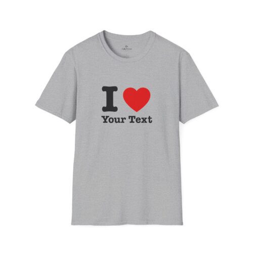 I LOVE (Your Text) Custom T-shirt – Vintage inspired by I LOVE NY – 7 Colors and S to 4XL Sizes - Image 6