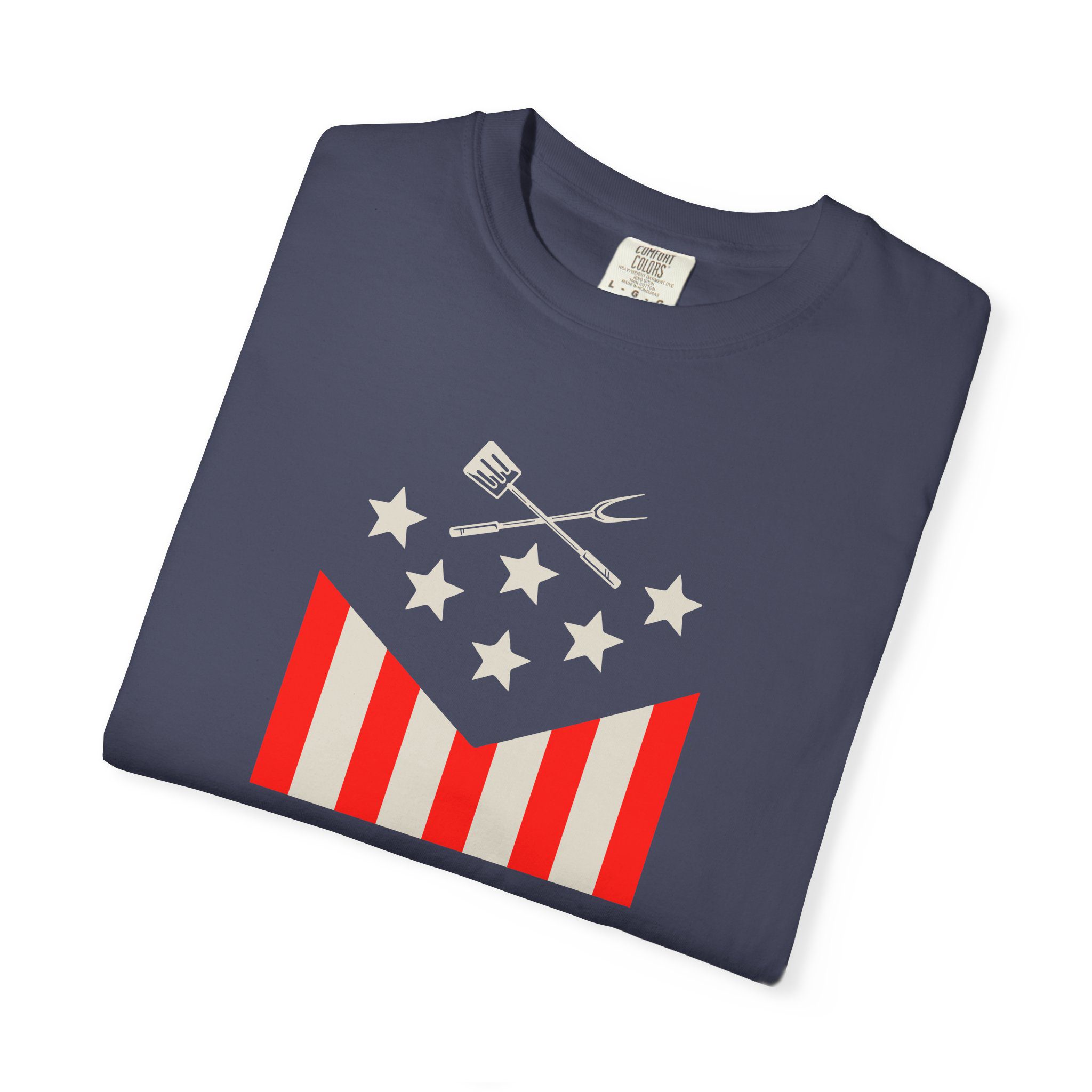 US Flag Funny Grilling T-shirt - "In Grill we Trust" - Unisex T-shirt Premium Cotton - All Sizes US Flag Funny Grilling T-shirt - "In Grill we Trust" - Unisex T-shirt Premium Cotton - All Sizes - Image 3
