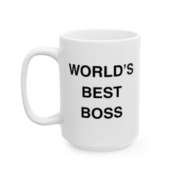 The Office Mug - World's Best Boss Custom (Your Office Logo) Michael Scott Coffee Cup, 11 / 15oz,