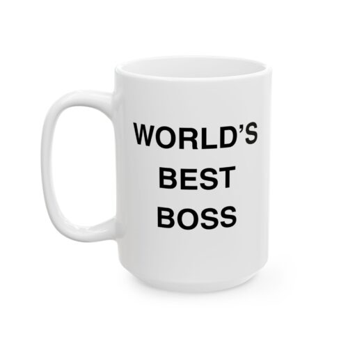 The Office Mug - World's Best Boss Custom (Your Office Logo) Michael Scott Coffee Cup, 11 / 15oz,