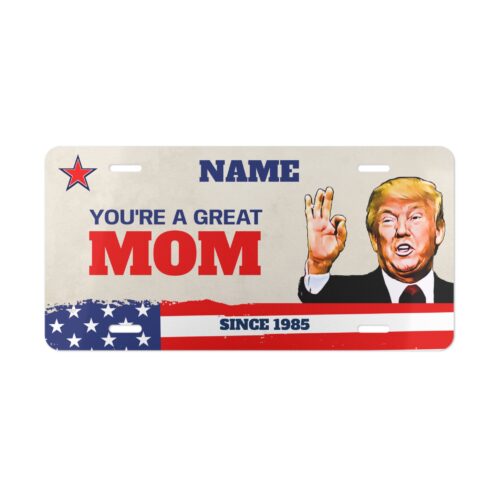 Trump Great Custom Merch Metal Vanity Plate -  Funny Gift for DAD, MOM, and more. Personalized Funny Gift idea - 3 Editable Text Areas -Size 12" x 6"