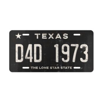 Texas Custom Vanity Tag - Vintage Personalized  Metal Sign For Car or Deco 12x6"