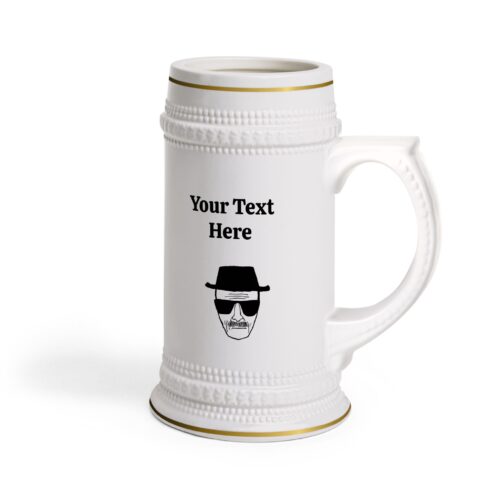 Breaking Bad Beer Stain & Custom Back Text - Mug with Handle - 22oz Large - Image 3