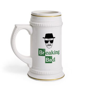 Breaking Bad Beer Stain & Custom Back Text - Mug with Handle - 22oz Large