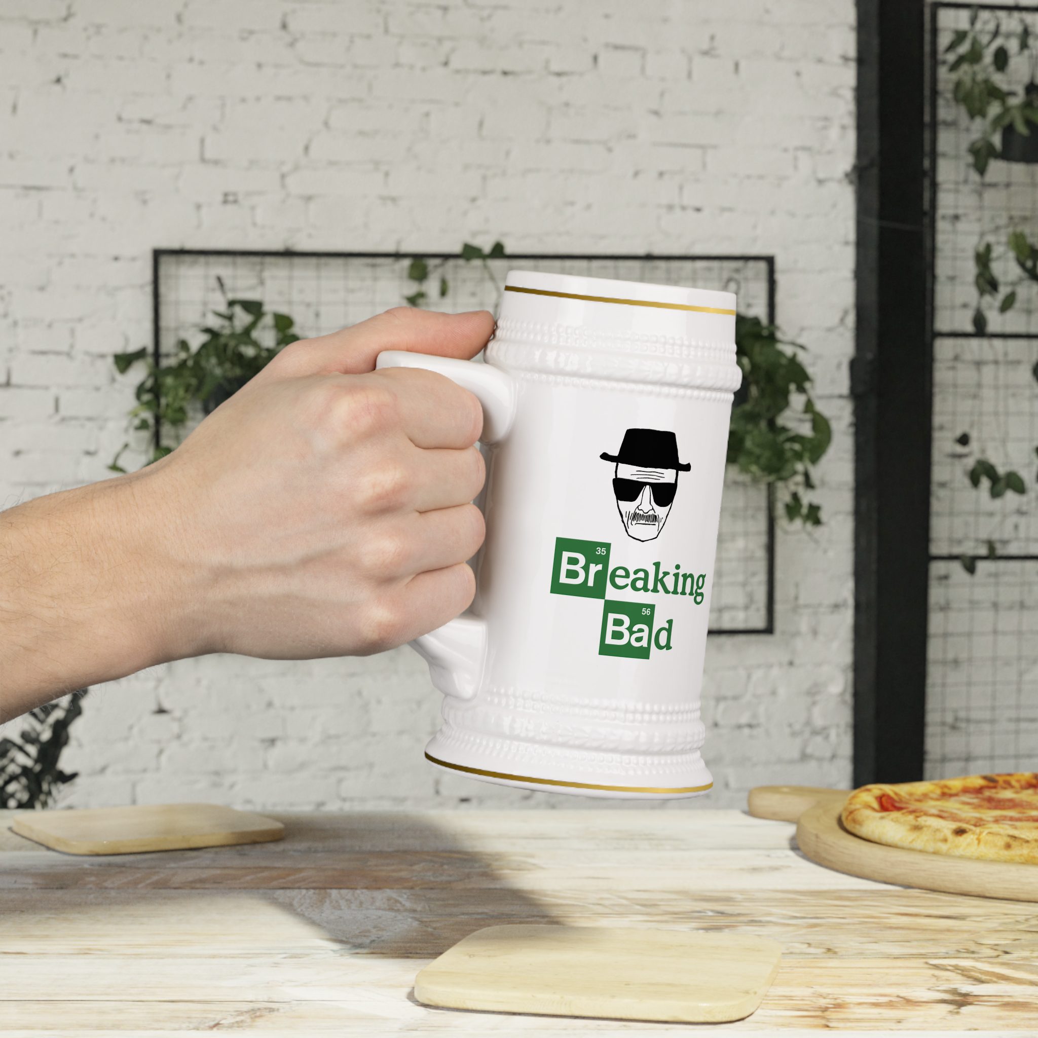 Breaking Bad Beer Stain & Custom Back Text - Mug with Handle - 22oz Large Breaking Bad Beer Stain & Custom Back Text - Mug with Handle - 22oz Large - Image 5