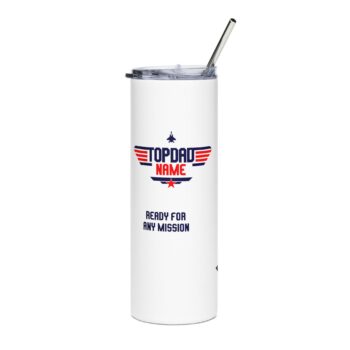 Top Dad Tumbler Custom Name - Fathers Day Personalized Cup 20oz