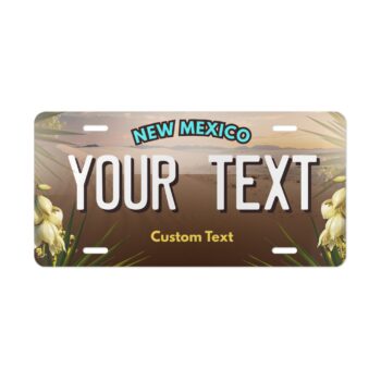 New Mexico Vanity Plate -  Add your Text  – Personalized Metal Sign for Front of Car or Deco  – 12" × 6"