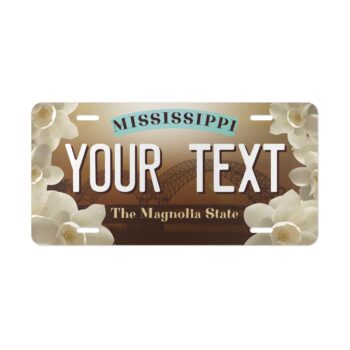 Vanity Plates Mississippy Vanity Plate – Car License Custom Text Personalized Metal Sign 12x6"