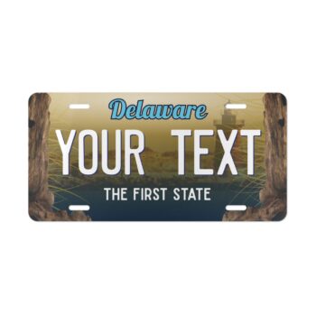 Delaware License Car Plate – Personalized Vanity Car Tag – Metal Plate 12x6"